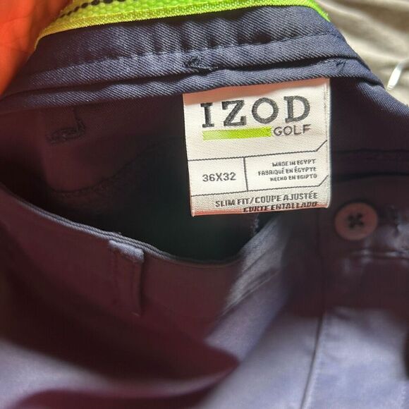 IZOD Golf Pants Size 36 x 32 Navy Blue - Picture 4 of 5